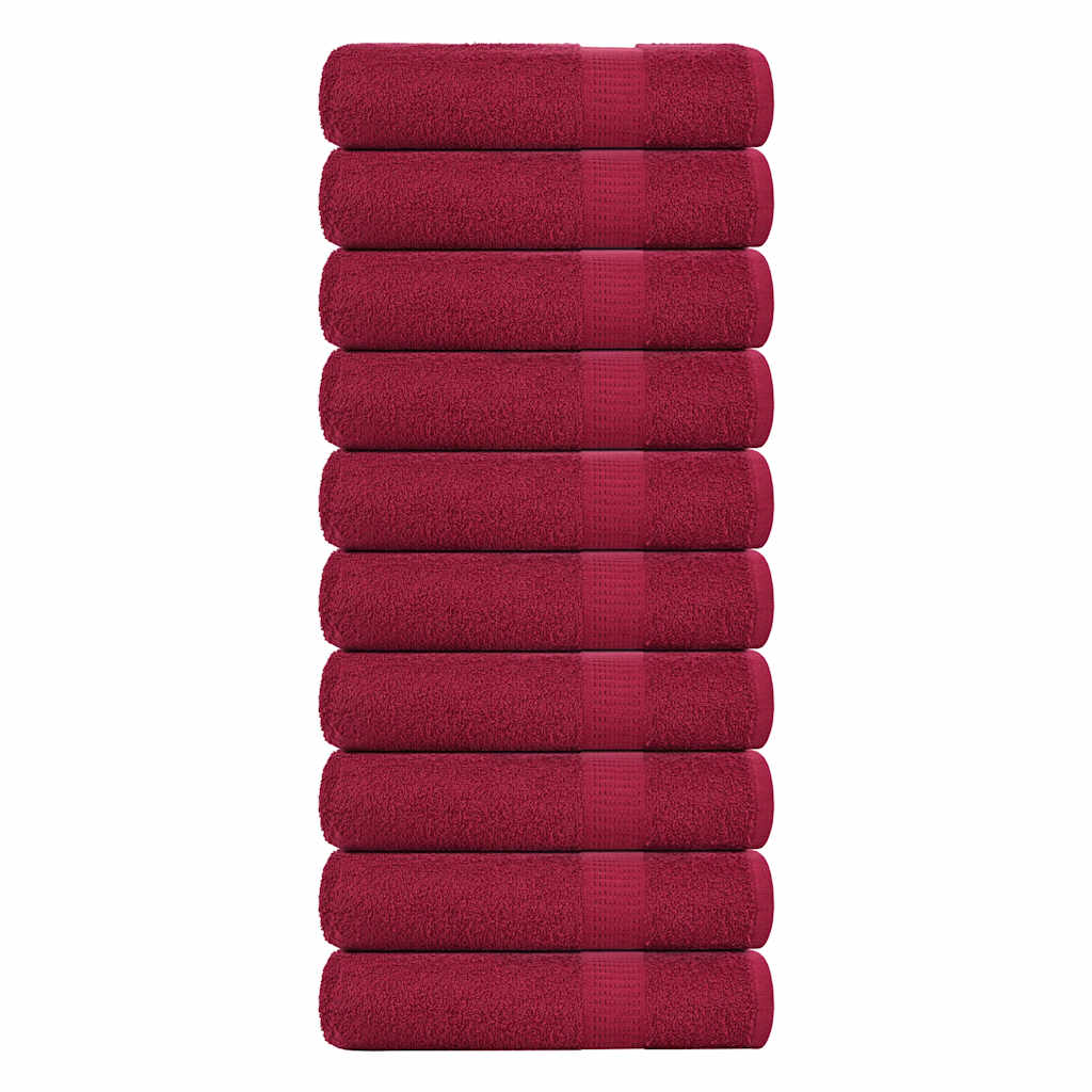 Douchehanddoeken FROGN 10 st 70x140 cm 360 g/m² bordeaux is nu te koop bij PeponiXL, paradijselijk wonen!