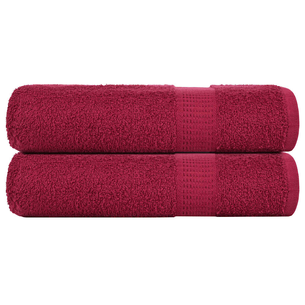Badhanddoeken FROGN 2 st 100x150 cm 360 g/m² bordeaux is nu te koop bij PeponiXL, paradijselijk wonen!