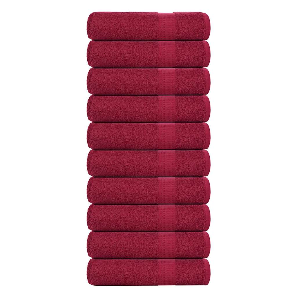 Badhanddoeken FROGN 10 st 100x150 cm 360 g/m² bordeaux is nu te koop bij PeponiXL, paradijselijk wonen!
