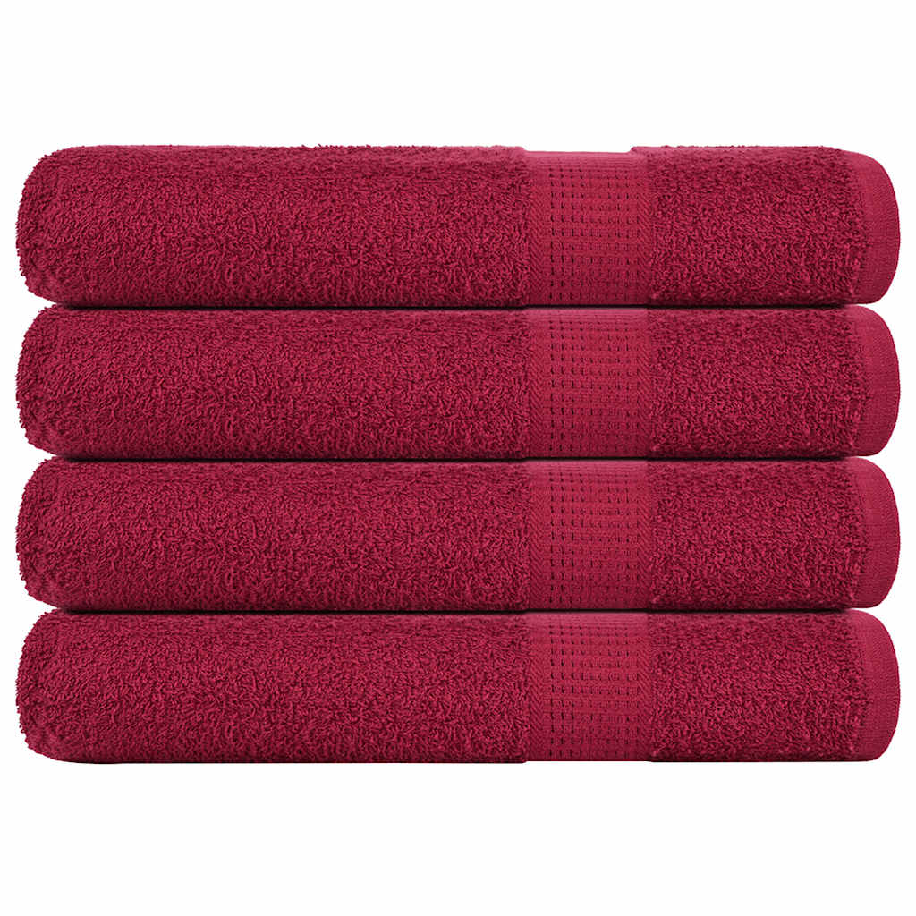 Saunahanddoeken FROGN 4 st 80x200 cm 360 g/m² bordeaux is nu te koop bij PeponiXL, paradijselijk wonen!