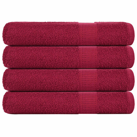 Saunahanddoeken FROGN 4 st 80x200 cm 360 g/m² bordeaux is nu te koop bij PeponiXL, paradijselijk wonen!