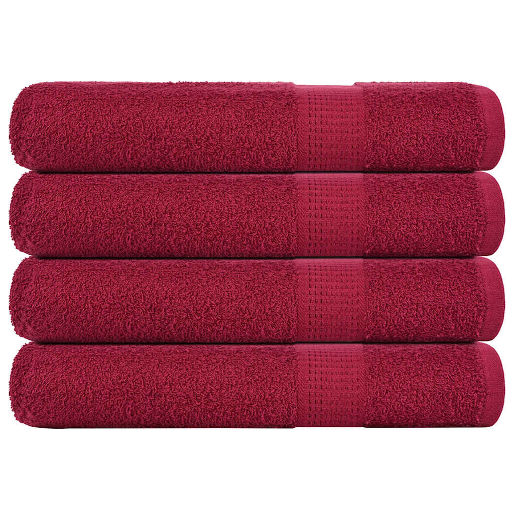 Handdoeken FROGN 4 st 100x200 cm 360 g/m² bordeaux is nu te koop bij PeponiXL, paradijselijk wonen!