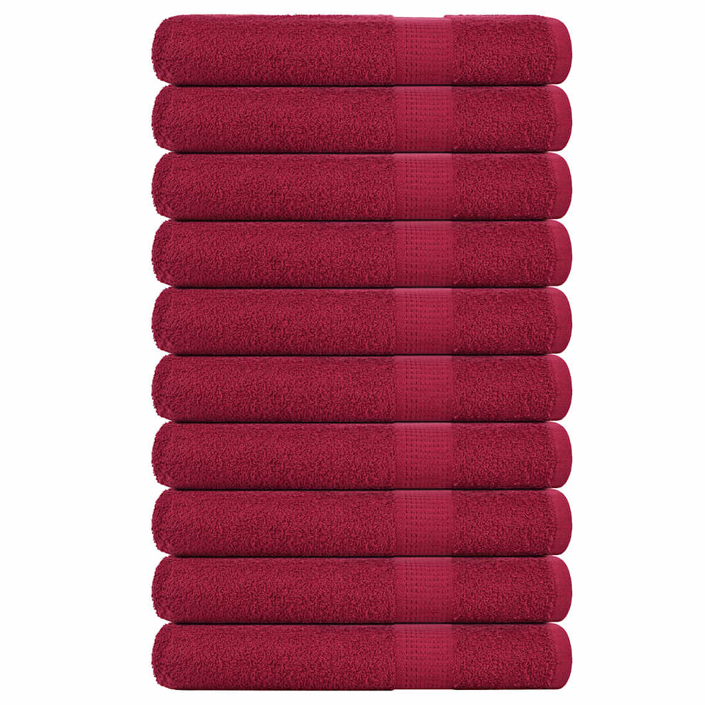 Handdoeken FROGN 10 st 100x200 cm 360 g/m² bordeaux is nu te koop bij PeponiXL, paradijselijk wonen!