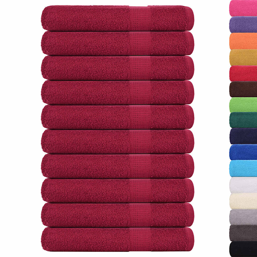 Handdoeken FROGN 10 st 100x200 cm 360 g/m² bordeaux is nu te koop bij PeponiXL, paradijselijk wonen!