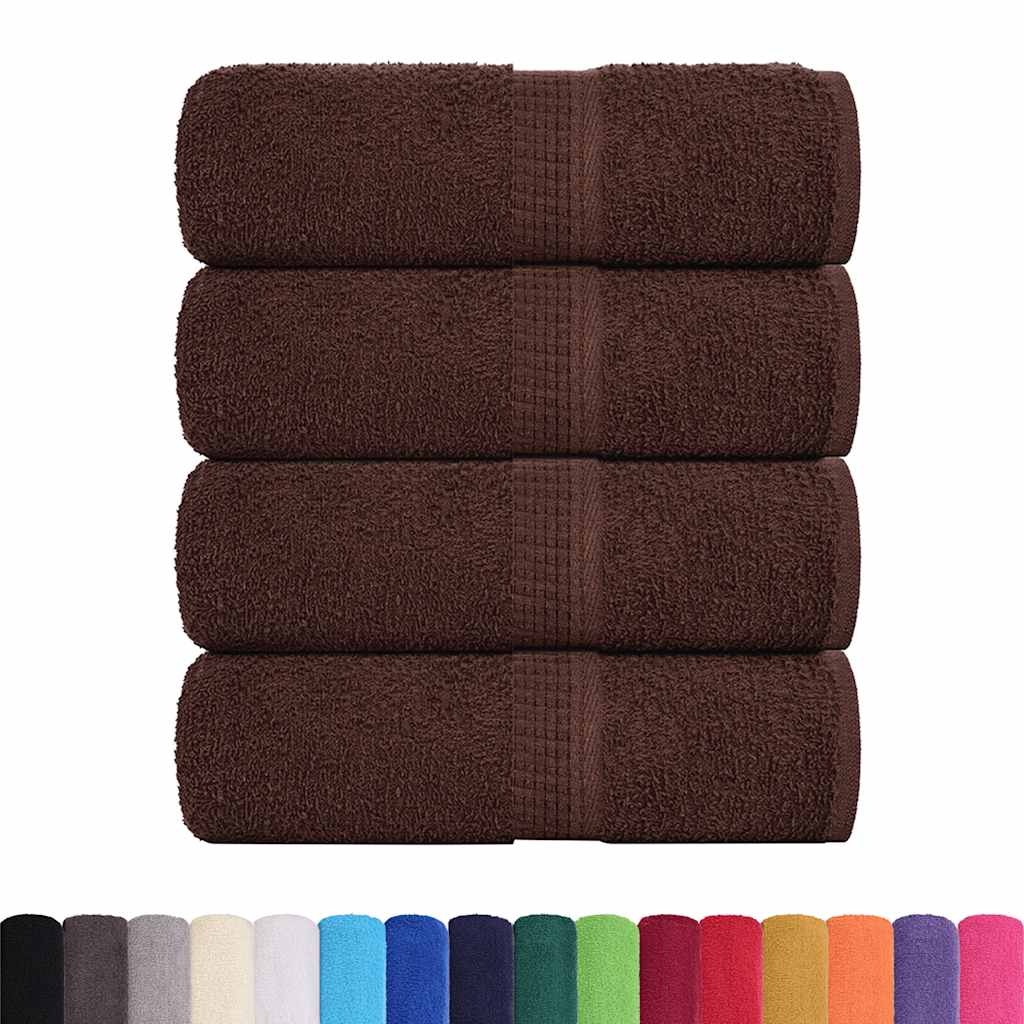 Washandjes FROGN 4 st 30x30 cm 360 g/m² bruin is nu te koop bij PeponiXL, paradijselijk wonen!