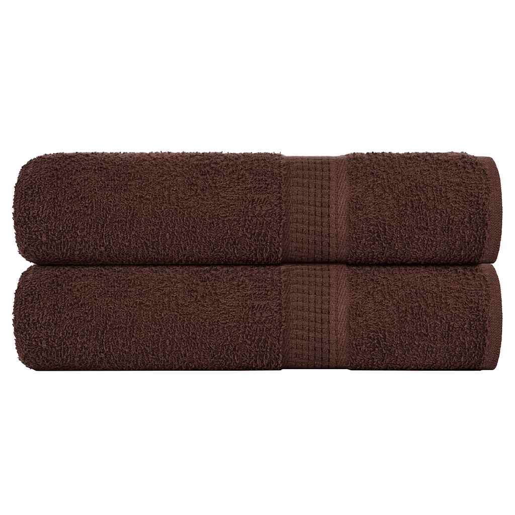 Handdoeken FROGN 2 st 50x100 cm 360 g/m² bruin is nu te koop bij PeponiXL, paradijselijk wonen!