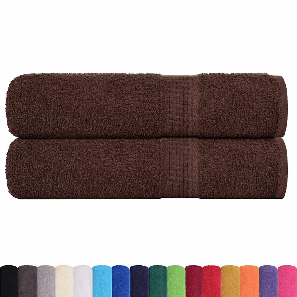 Handdoeken FROGN 2 st 50x100 cm 360 g/m² bruin is nu te koop bij PeponiXL, paradijselijk wonen!