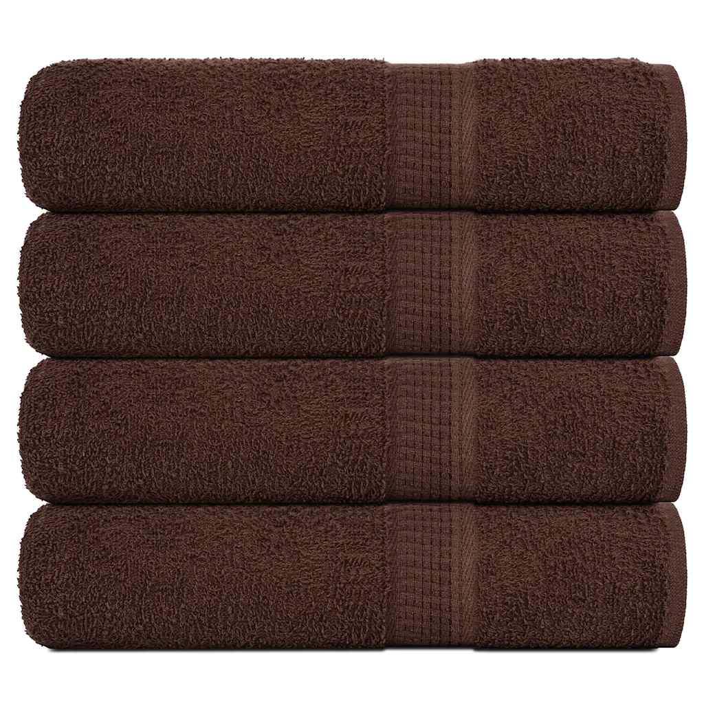 Handdoeken FROGN 4 st 50x100 cm 360 g/m² bruin is nu te koop bij PeponiXL, paradijselijk wonen!