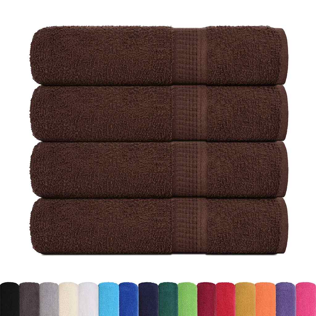 Handdoeken FROGN 4 st 50x100 cm 360 g/m² bruin is nu te koop bij PeponiXL, paradijselijk wonen!