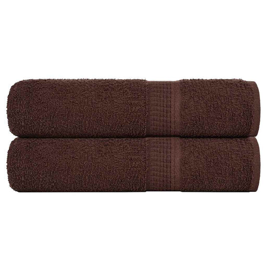 Douchehanddoeken FROGN 2 st 70x140 cm 360 g/m² bruin is nu te koop bij PeponiXL, paradijselijk wonen!