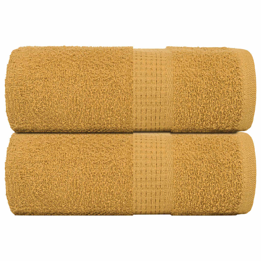 Washandjes FROGN 2 st 30x30 cm 360 g/m² goud is nu te koop bij PeponiXL, paradijselijk wonen!