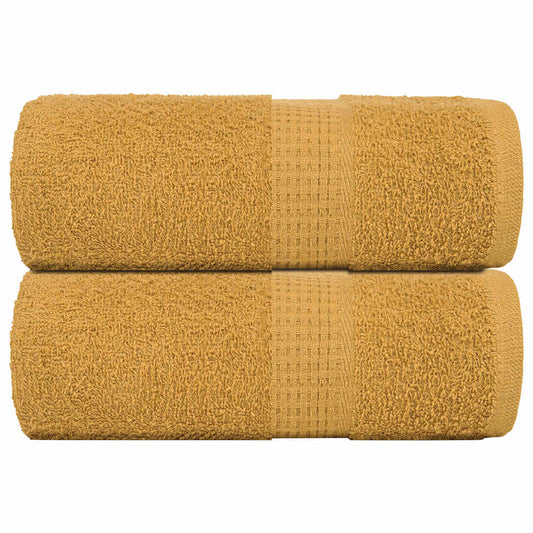 Washandjes FROGN 2 st 30x30 cm 360 g/m² goud is nu te koop bij PeponiXL, paradijselijk wonen!