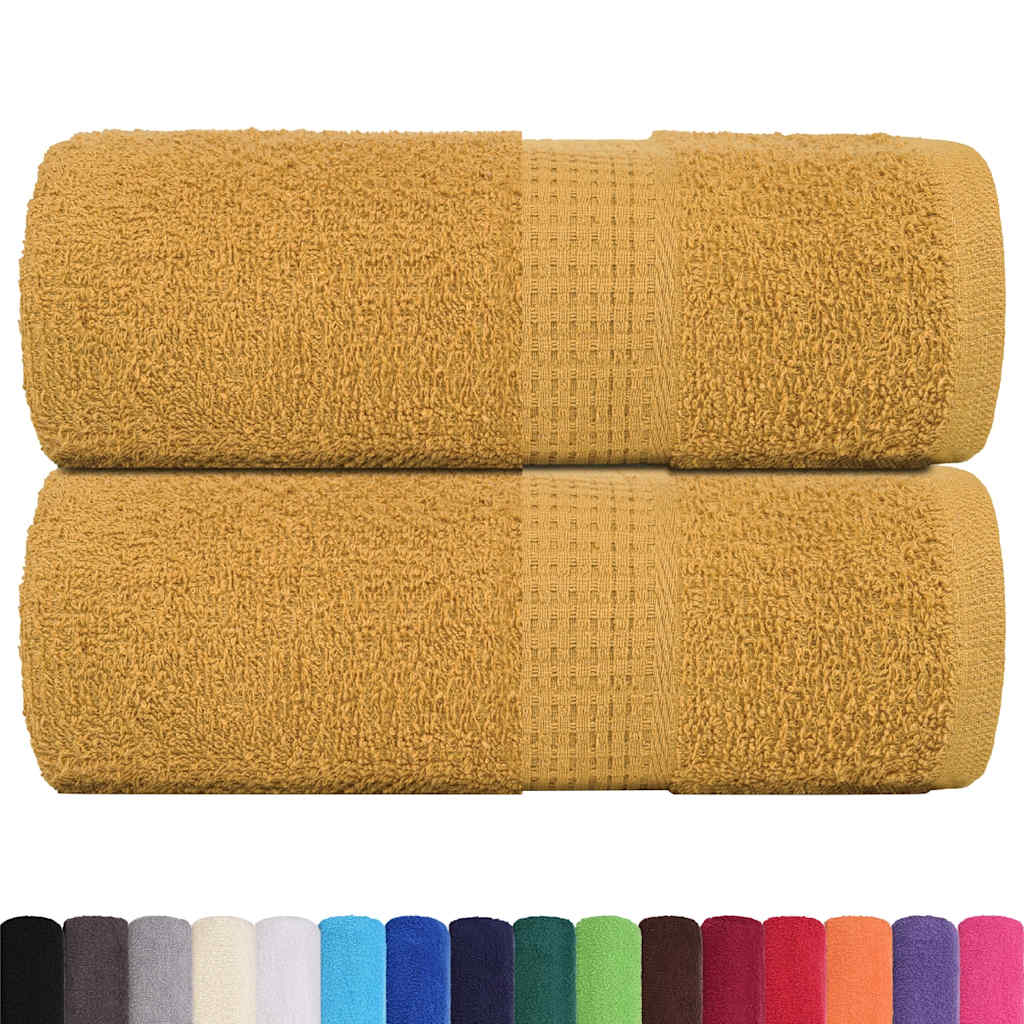 Washandjes FROGN 2 st 30x30 cm 360 g/m² goud is nu te koop bij PeponiXL, paradijselijk wonen!