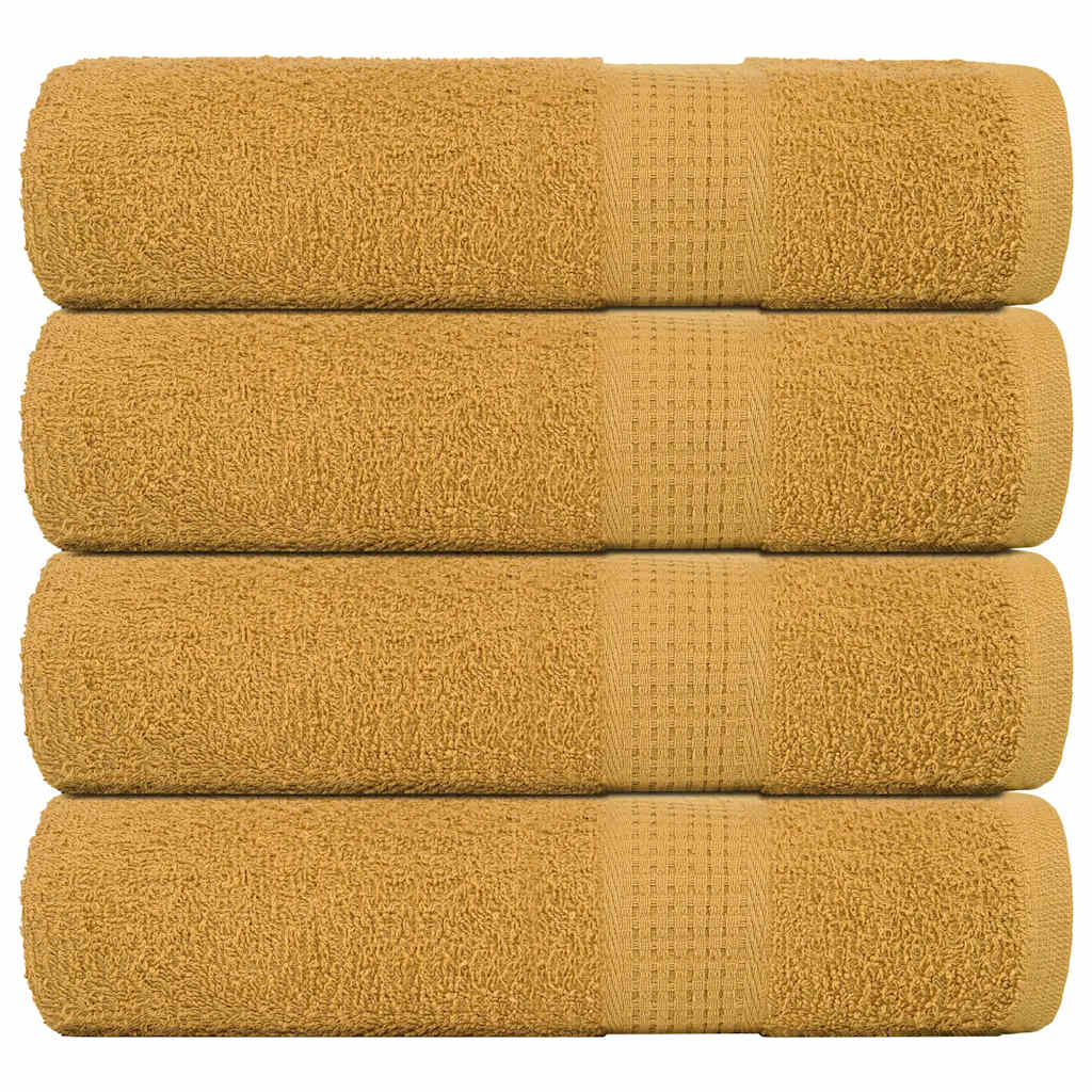 Handdoeken FROGN 4 st 50x100 cm 360 g/m² goud is nu te koop bij PeponiXL, paradijselijk wonen!