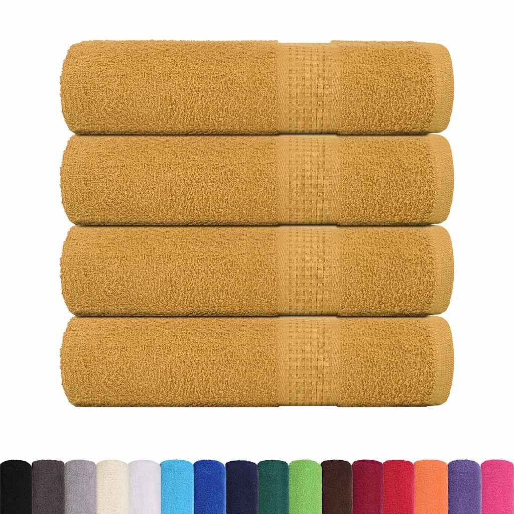 Handdoeken FROGN 4 st 50x100 cm 360 g/m² goud is nu te koop bij PeponiXL, paradijselijk wonen!