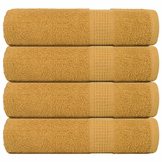Badhanddoeken FROGN 4 st 100x150 cm 360 g/m² goud is nu te koop bij PeponiXL, paradijselijk wonen!