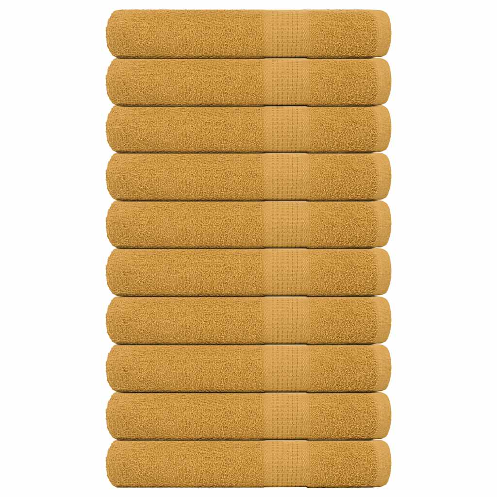 Saunahanddoeken FROGN 10 st 80x200 cm 360 g/m² goud is nu te koop bij PeponiXL, paradijselijk wonen!