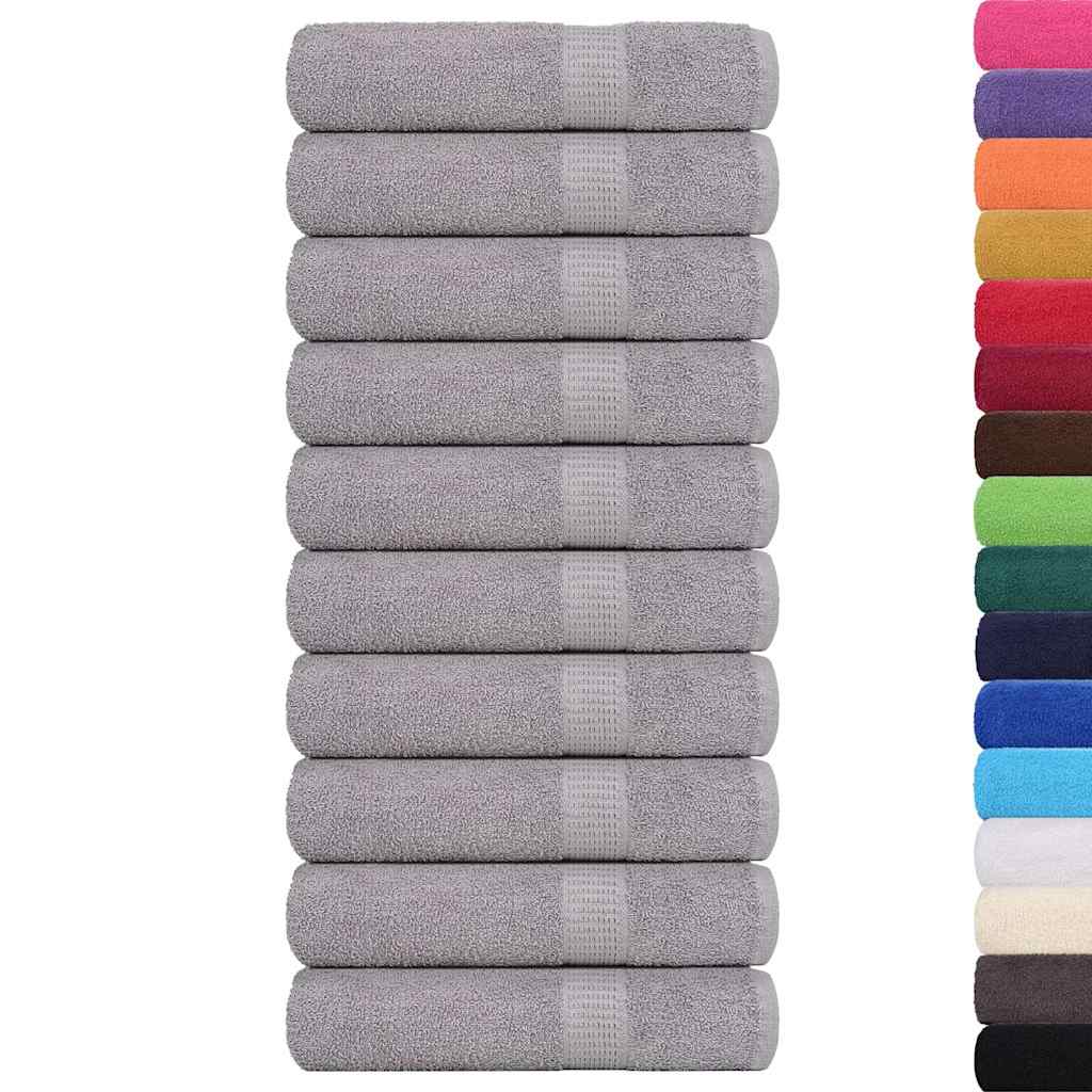 Handdoeken FROGN 10 st 50x100 cm 360 g/m² grijs is nu te koop bij PeponiXL, paradijselijk wonen!