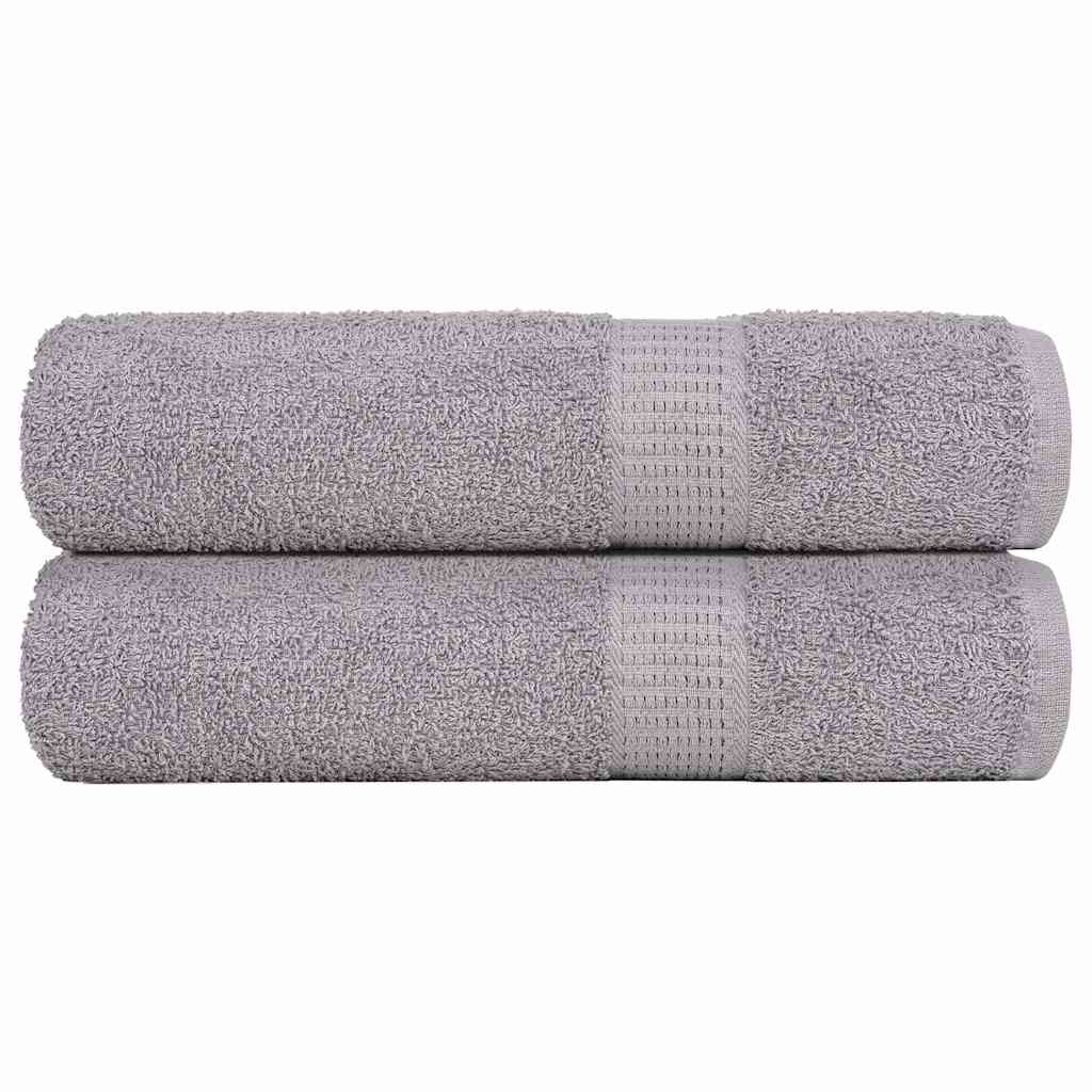 Douchehanddoeken FROGN 2 st 70x140 cm 360 g/m² grijs is nu te koop bij PeponiXL, paradijselijk wonen!