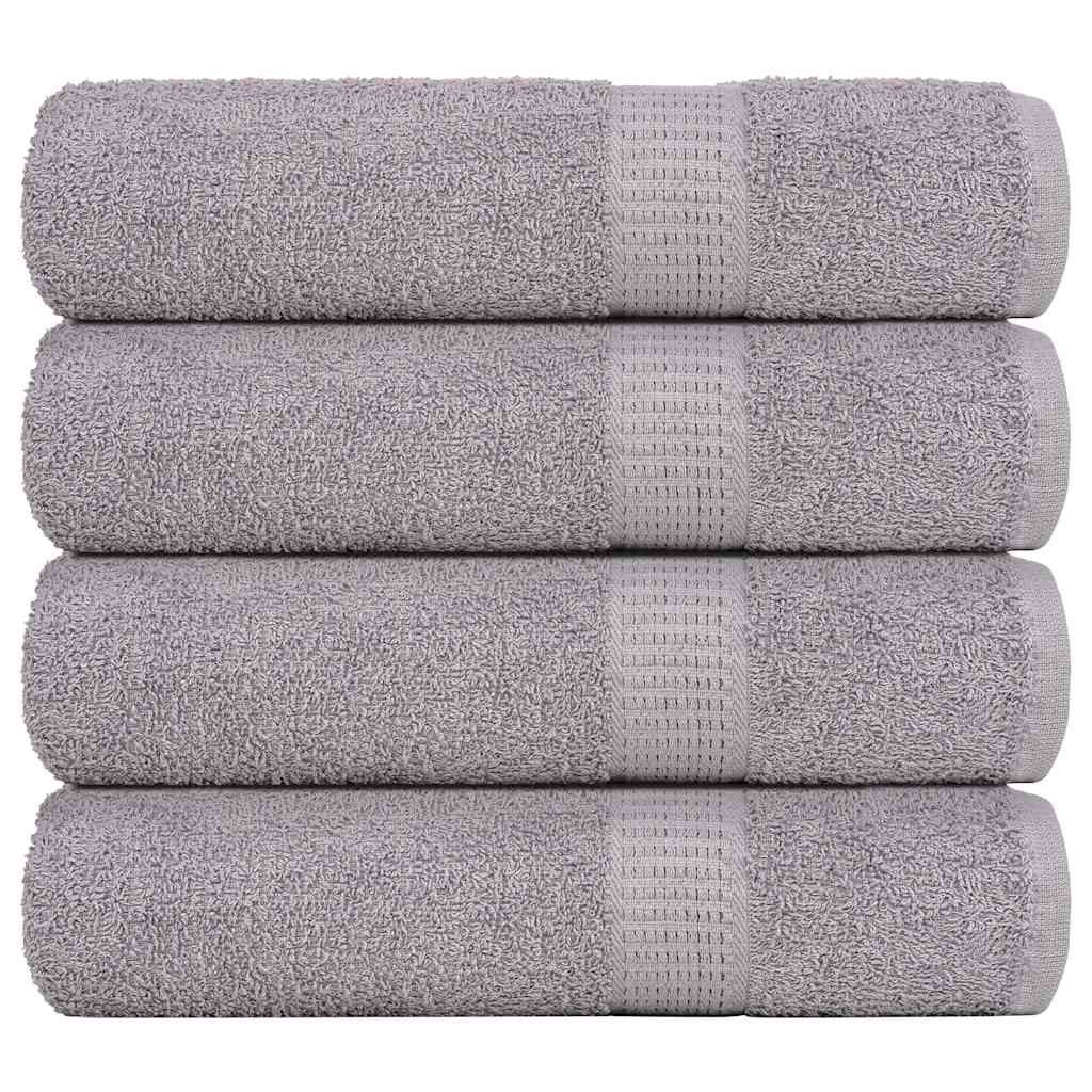 Douchehanddoeken FROGN 4 st 70x140 cm 360 g/m² grijs is nu te koop bij PeponiXL, paradijselijk wonen!