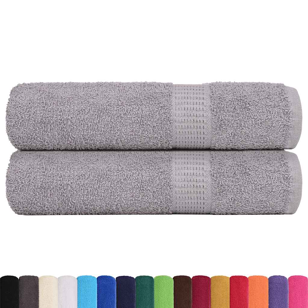 Badhanddoeken FROGN 2 st 100x150 cm 360 g/m² grijs is nu te koop bij PeponiXL, paradijselijk wonen!