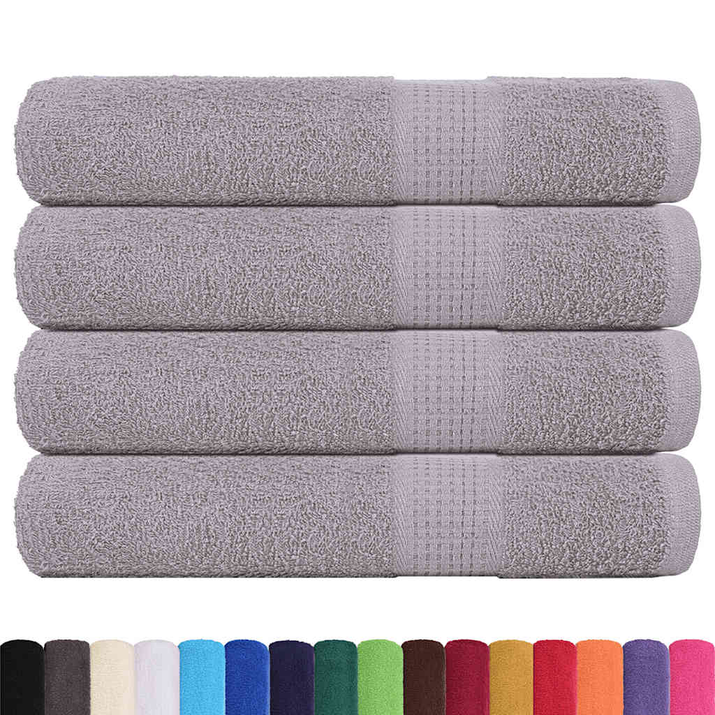 Handdoeken FROGN 4 st 100x200 cm 360 g/m² grijs is nu te koop bij PeponiXL, paradijselijk wonen!