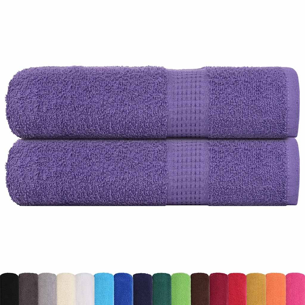 Handdoeken FROGN 2 st 50x100 cm 360 g/m² paars is nu te koop bij PeponiXL, paradijselijk wonen!