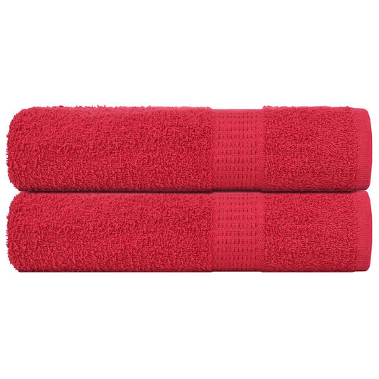 Douchehanddoeken FROGN 2 st 70x140 cm 360 g/m² rood is nu te koop bij PeponiXL, paradijselijk wonen!