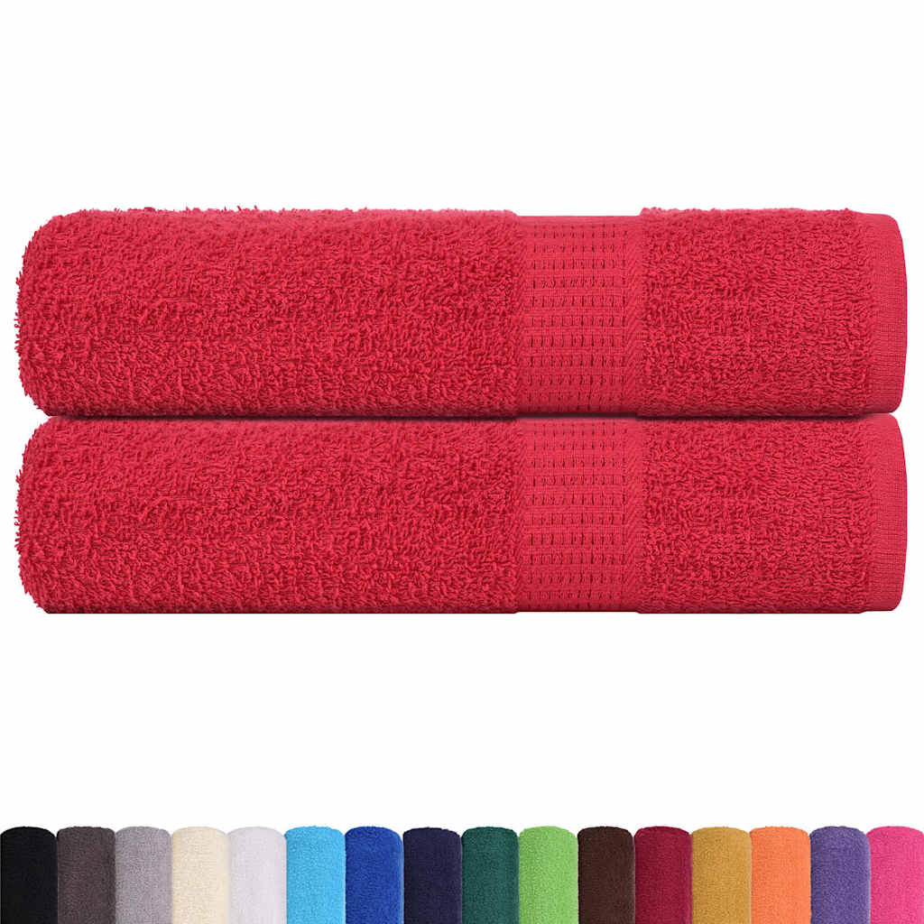 Douchehanddoeken FROGN 2 st 70x140 cm 360 g/m² rood is nu te koop bij PeponiXL, paradijselijk wonen!