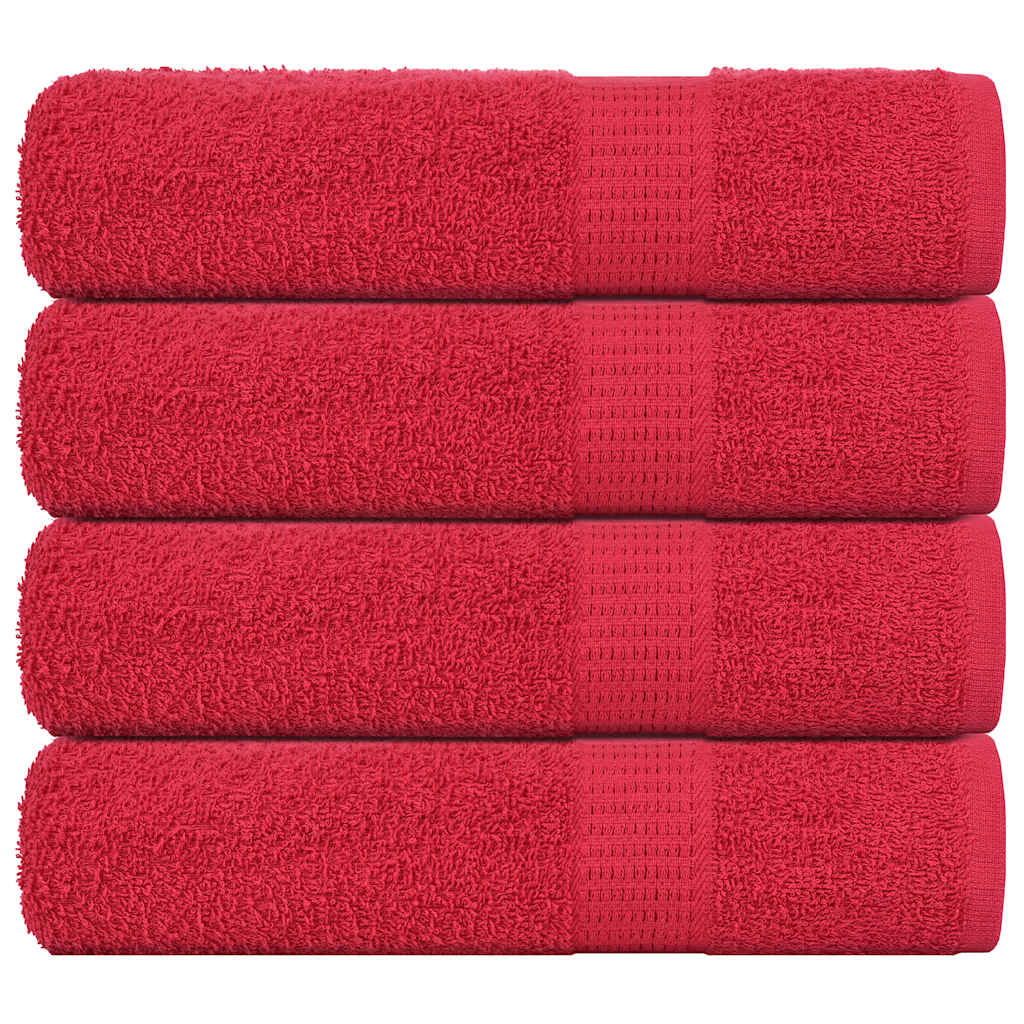 Douchehanddoeken FROGN 4 st 70x140 cm 360 g/m² rood is nu te koop bij PeponiXL, paradijselijk wonen!