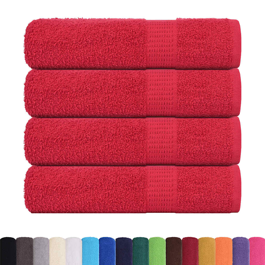 Douchehanddoeken FROGN 4 st 70x140 cm 360 g/m² rood is nu te koop bij PeponiXL, paradijselijk wonen!