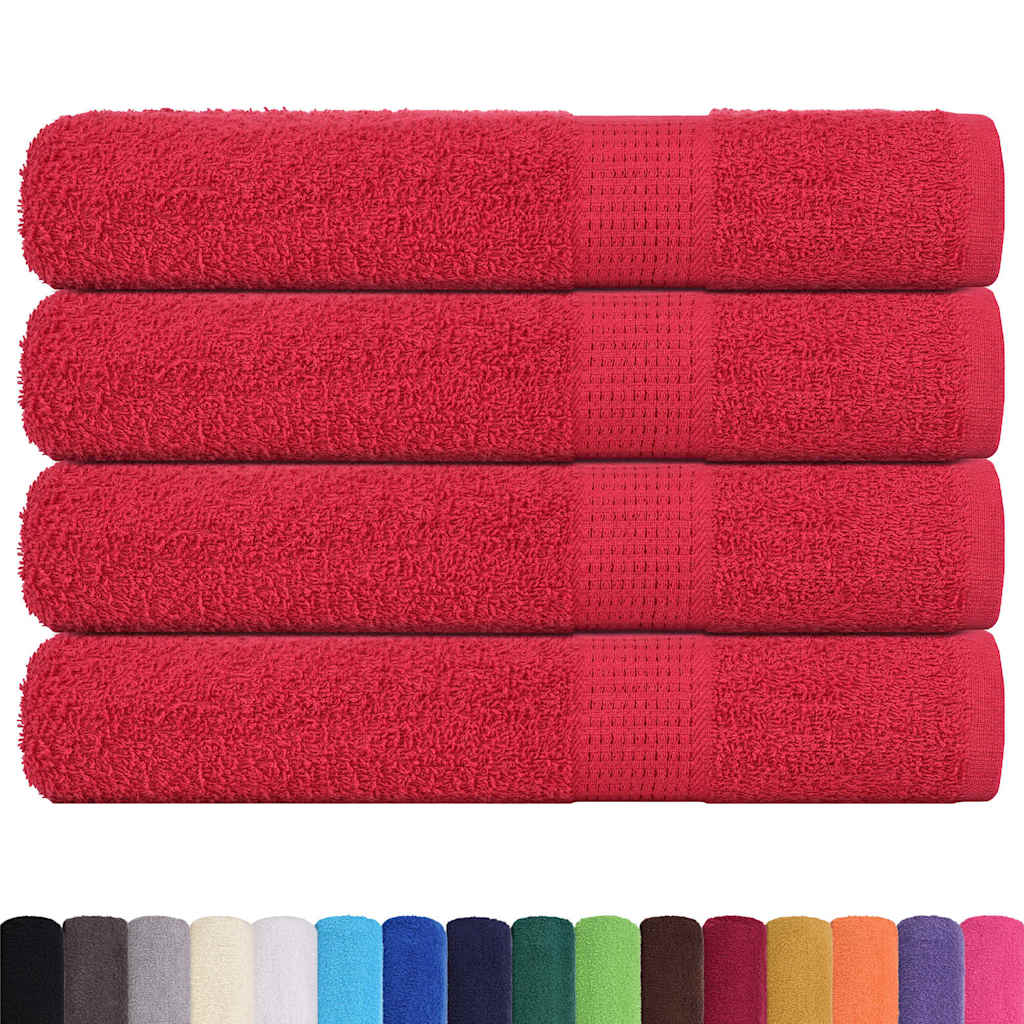 Saunahanddoeken FROGN 4 st 80x200 cm 360 g/m² rood is nu te koop bij PeponiXL, paradijselijk wonen!