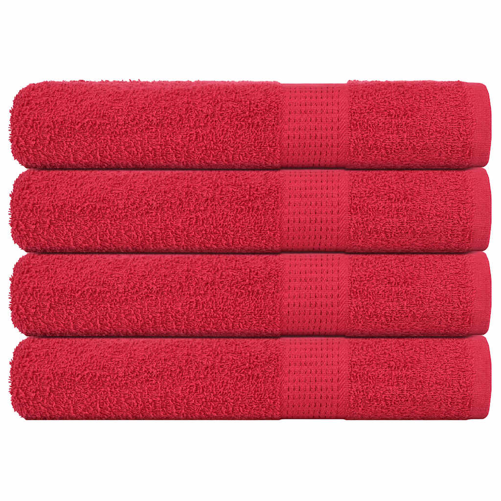 Handdoeken FROGN 4 st 100x200 cm 360 g/m² rood is nu te koop bij PeponiXL, paradijselijk wonen!