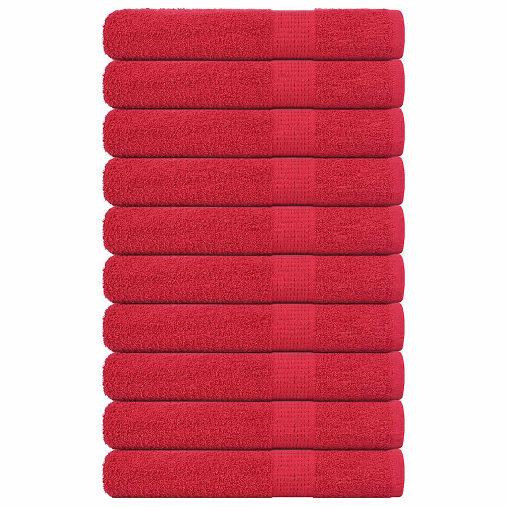 Handdoeken FROGN 10 st 100x200 cm 360 g/m² rood is nu te koop bij PeponiXL, paradijselijk wonen!
