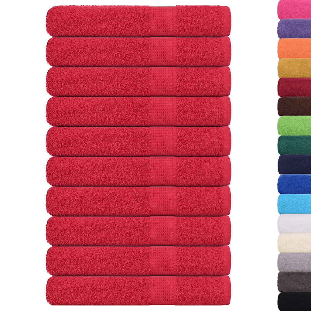 Handdoeken FROGN 10 st 100x200 cm 360 g/m² rood is nu te koop bij PeponiXL, paradijselijk wonen!