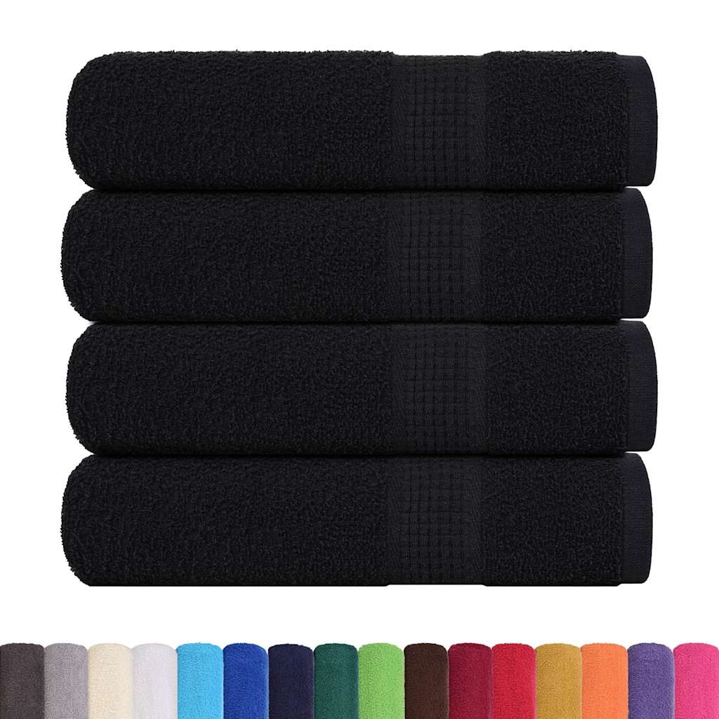 Handdoeken FROGN 4 st 50x100 cm 360 g/m² zwart is nu te koop bij PeponiXL, paradijselijk wonen!