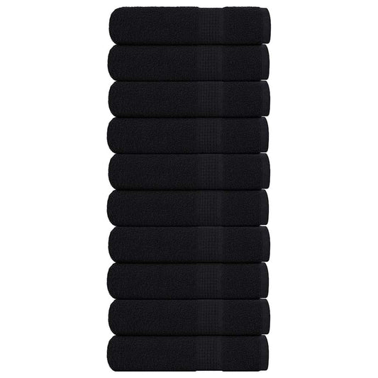 Handdoeken FROGN 10 st 50x100 cm 360 g/m² zwart is nu te koop bij PeponiXL, paradijselijk wonen!