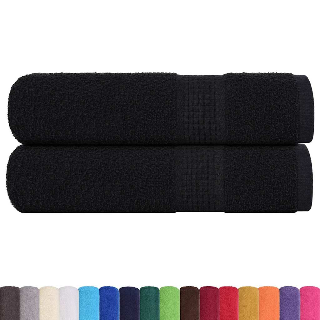 Badhanddoeken FROGN 2 st 100x150 cm 360 g/m² zwart is nu te koop bij PeponiXL, paradijselijk wonen!