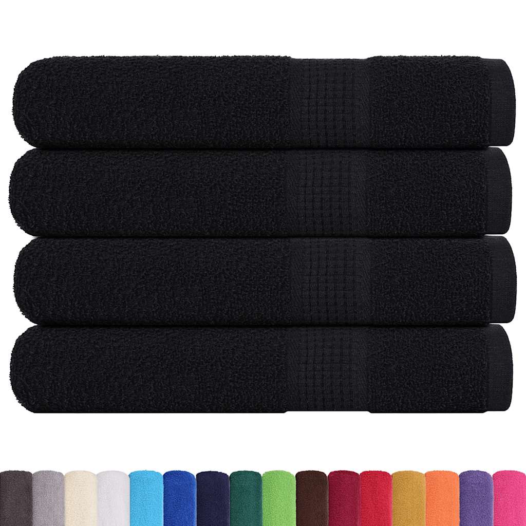 Handdoeken FROGN 4 st 100x200 cm 360 g/m² zwart is nu te koop bij PeponiXL, paradijselijk wonen!
