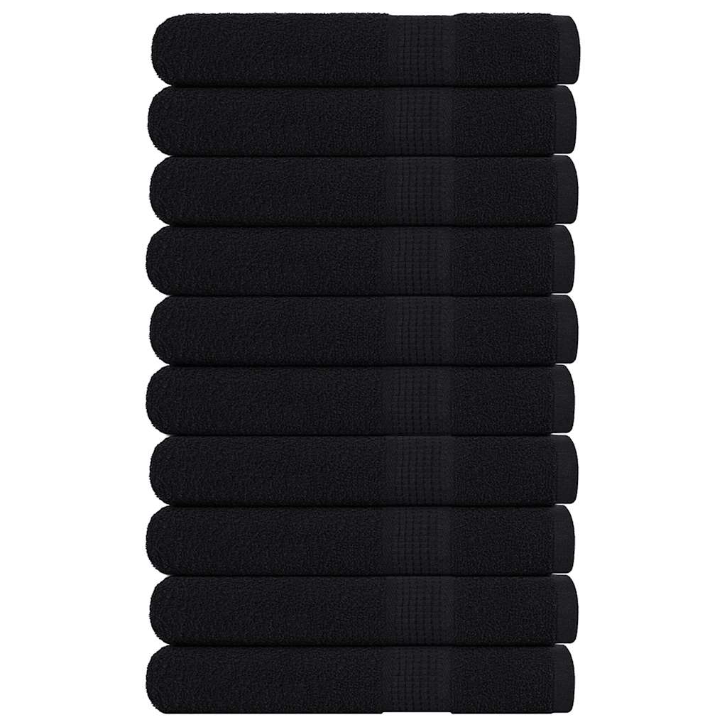 Handdoeken FROGN 10 st 100x200 cm 360 g/m² zwart is nu te koop bij PeponiXL, paradijselijk wonen!