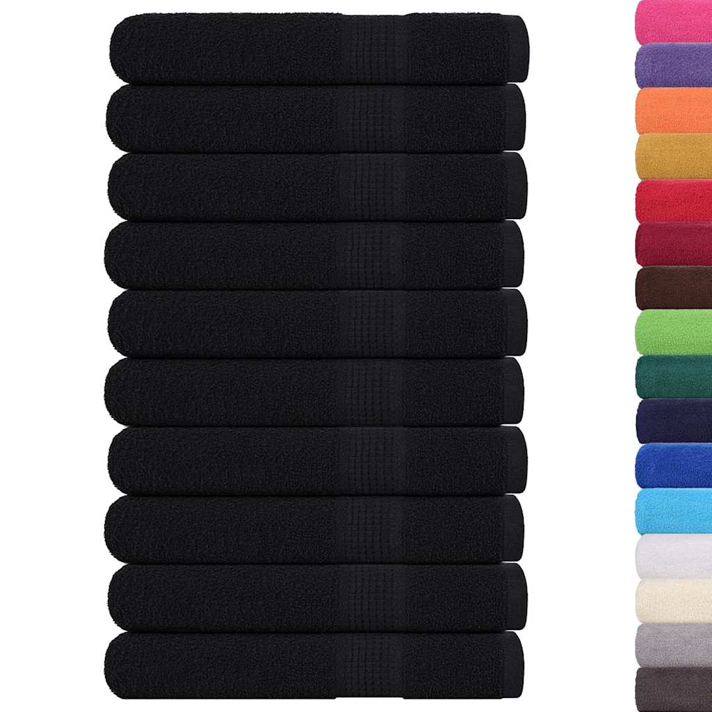Handdoeken FROGN 10 st 100x200 cm 360 g/m² zwart is nu te koop bij PeponiXL, paradijselijk wonen!