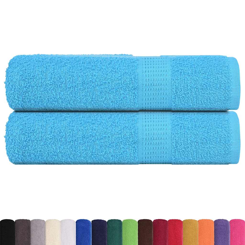 Douchehanddoeken FROGN 2 st 70x140 cm 360 g/m² turquoise is nu te koop bij PeponiXL, paradijselijk wonen!