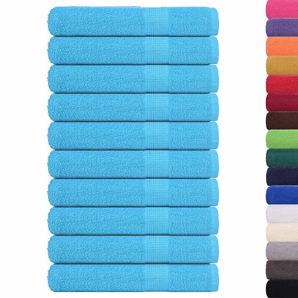 Handdoeken FROGN 10 st 100x200 cm 360 g/m² turquoise is nu te koop bij PeponiXL, paradijselijk wonen!