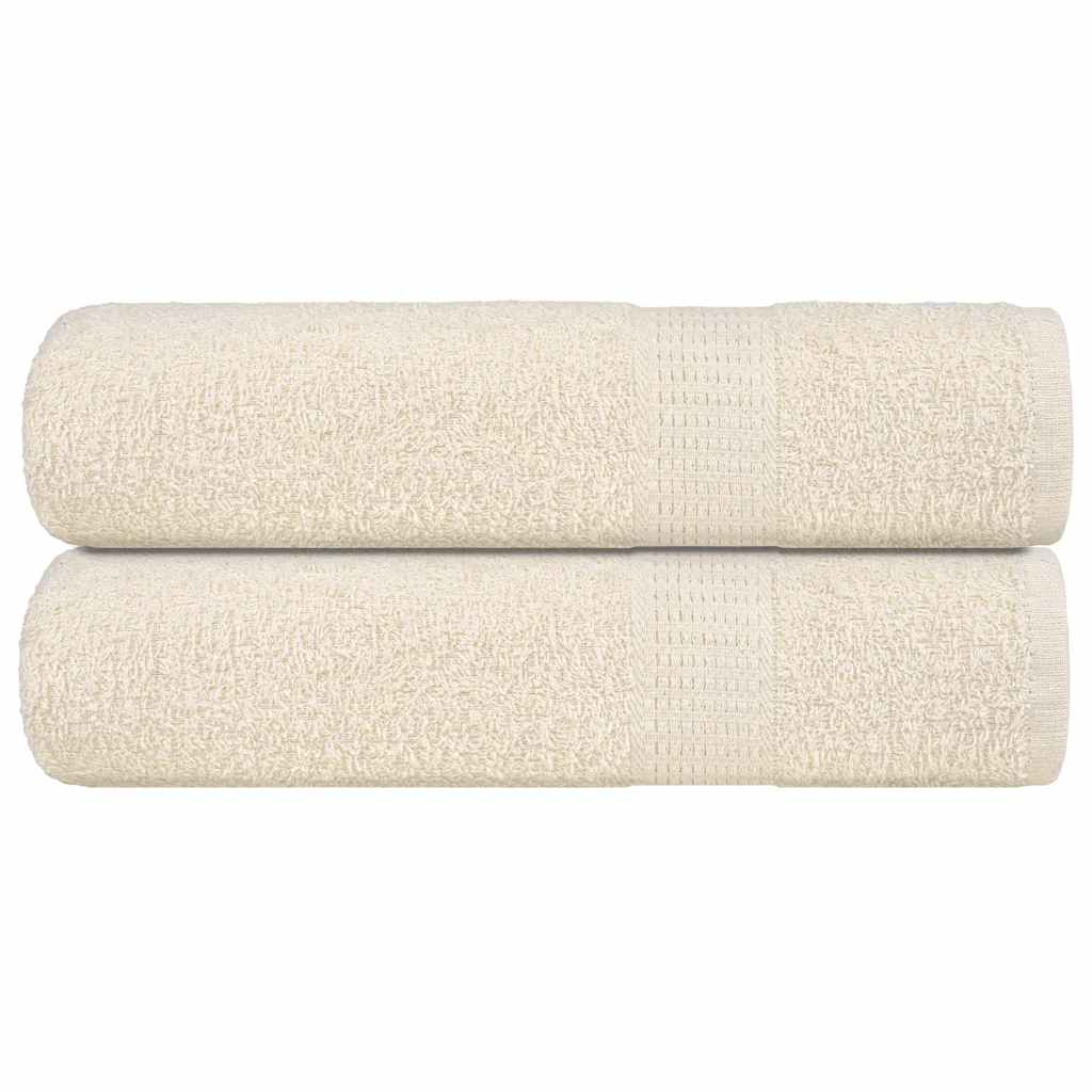 Handdoeken FROGN 2 st 50x100 cm 360 g/m² crème is nu te koop bij PeponiXL, paradijselijk wonen!