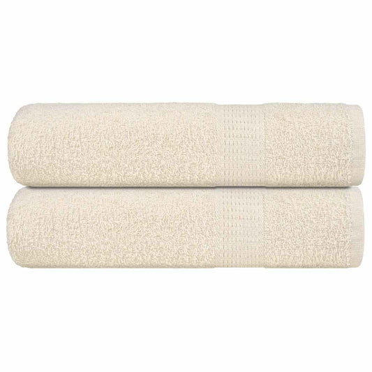 Handdoeken FROGN 2 st 50x100 cm 360 g/m² crème is nu te koop bij PeponiXL, paradijselijk wonen!