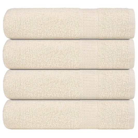 Handdoeken FROGN 4 st 50x100 cm 360 g/m² crème is nu te koop bij PeponiXL, paradijselijk wonen!