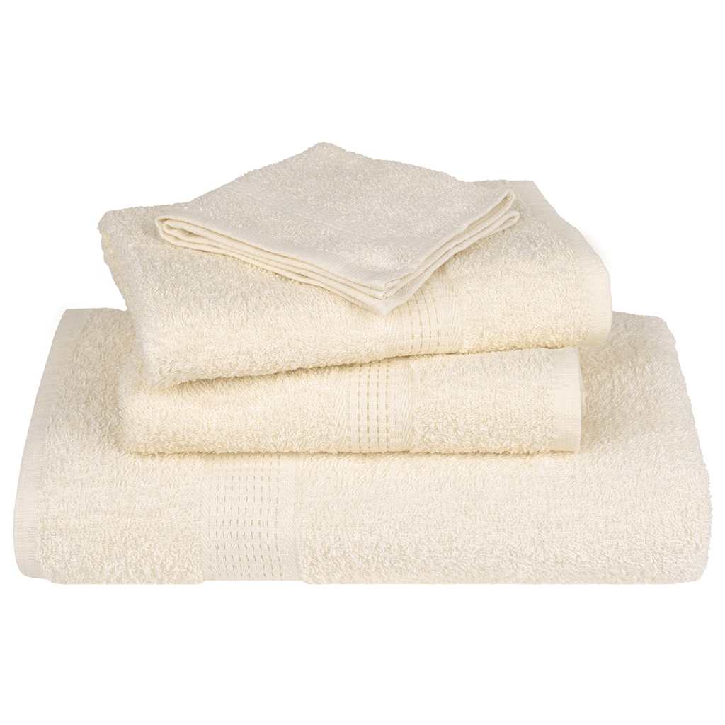 Handdoeken FROGN 4 st 50x100 cm 360 g/m² crème is nu te koop bij PeponiXL, paradijselijk wonen!