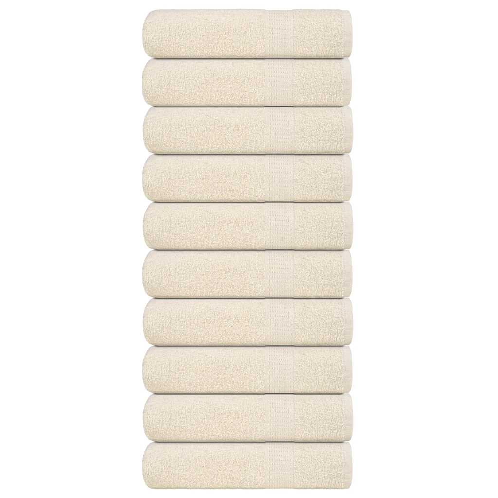 Handdoeken FROGN 10 st 50x100 cm 360 g/m² crème is nu te koop bij PeponiXL, paradijselijk wonen!