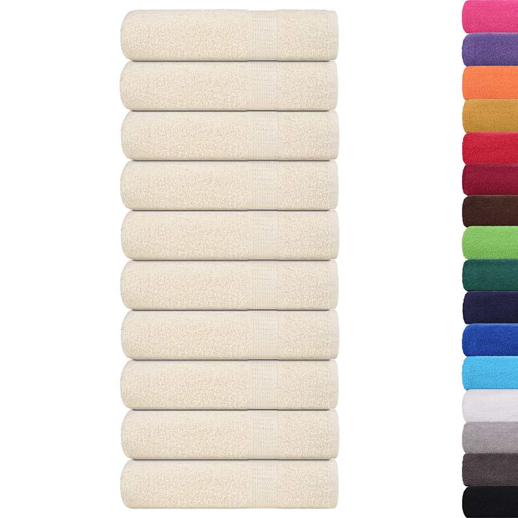 Handdoeken FROGN 10 st 50x100 cm 360 g/m² crème is nu te koop bij PeponiXL, paradijselijk wonen!