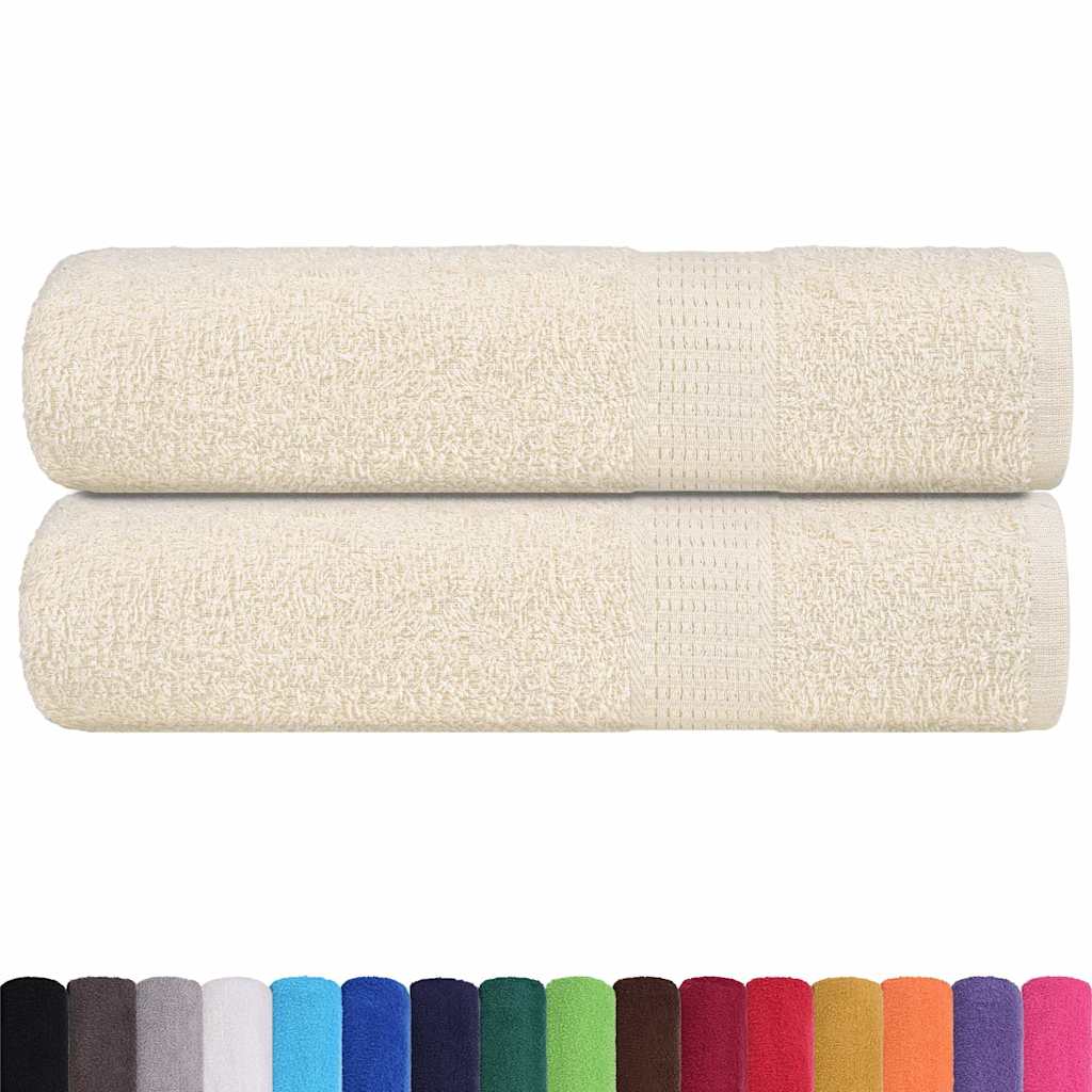 Douchehanddoeken FROGN 2 st 70x140 cm 360 g/m² crème is nu te koop bij PeponiXL, paradijselijk wonen!